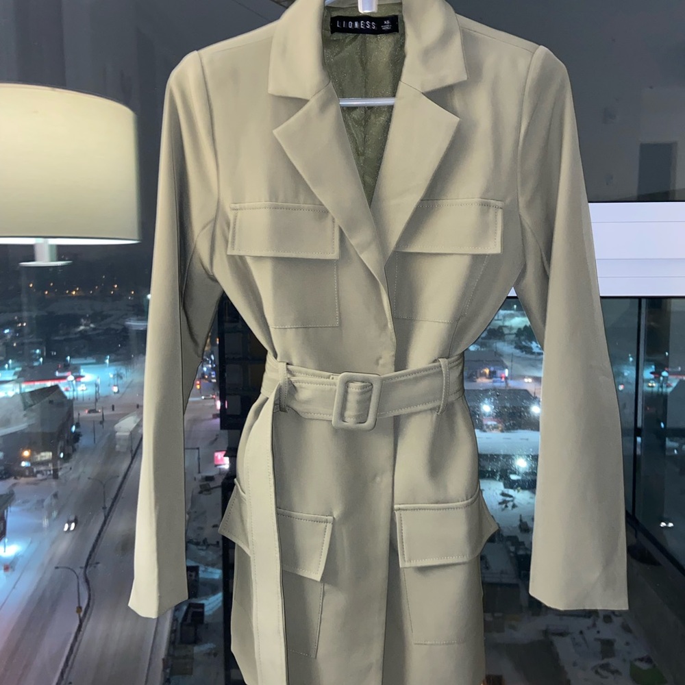 Army Green Pretty Little Thing Dress - Steinway mini dress Blazer dress - Picture 4 of 4